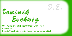 dominik eschwig business card
